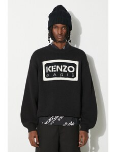Pulover s dodatkom vune Kenzo Bicolor Kenzo Paris Jumper za muškarce, boja: crna, FD55PU3833LA.99