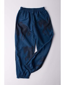 Hlače by Parra Sweat Horse Track Pants boja: tamno plava, ravni kroj, srednje visoki struk, 51237