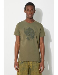 Pamučna majica Fjallraven Arctic Fox T-shirt M za muškarce, boja: zelena, s tiskom, F87220.625