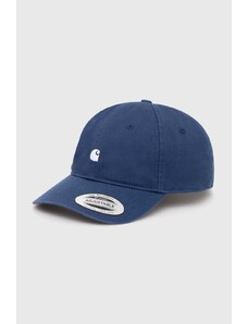 Pamučna kapa sa šiltom Carhartt WIP Madison Logo Cap boja: tamno plava, bez uzorka, I023750.22TXX