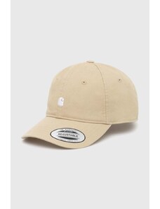 Pamučna kapa sa šiltom Carhartt WIP Madison Logo Cap boja: bež, bez uzorka, I023750.25EXX