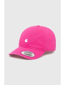 Pamučna kapa sa šiltom Carhartt WIP Madison Logo Cap boja: ružičasta, s aplikacijom, I023750.25JXX