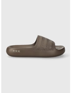 Cipele adidas Originals Adilette Ayoon boja: siva, s platformom, IF7617