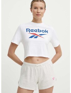 Pamučna majica Reebok Identity za žene, boja: bijela, 100037593