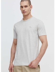 Pamučna majica Abercrombie & Fitch za muškarce, boja: siva, melanž