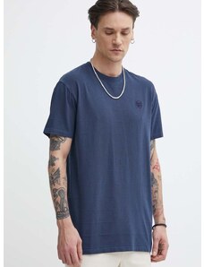 Pamučna majica Superdry za muškarce, boja: tamno plava, bez uzorka