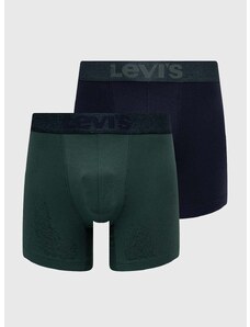 Bokserice Levi's 2-pack za muškarce, boja: zelena