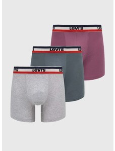 Bokserice Levi's 3-pack za muškarce, boja: ružičasta