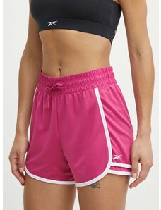 Kratke hlače za trening Reebok Identity Training boja: ružičasta, s aplikacijom, visoki struk, 100022497