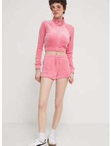 Juicy Couture boja: ružičasta, s aplikacijom, srednje visoki struk