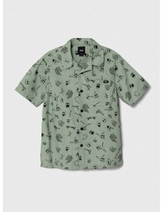 Dječja pamučna košulja Vans boja: zelena
