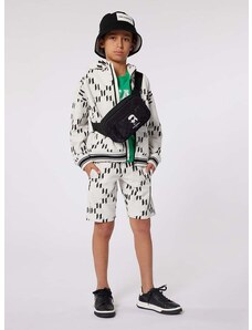 Dječje pamučne kratke hlače Karl Lagerfeld boja: bež