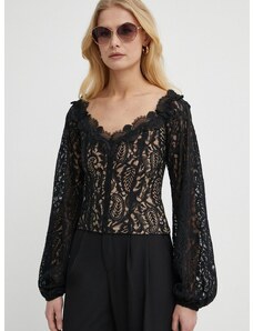 Bluza Guess CAROL za žene, boja: crna, bez uzorka, W4GP05 KC760