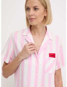 Košulja HUGO boja: ružičasta, regular, s klasičnim ovratnikom, 50514876