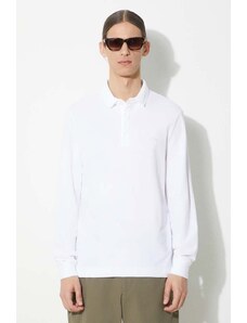 Majica dugih rukava Lacoste za muškarce, boja: bijela, bez uzorka, PH2481