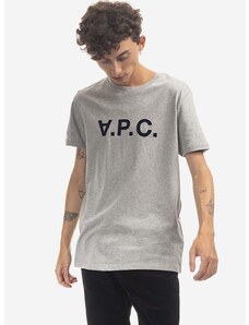 Pamučna majica A.P.C. VPC Color boja: siva, s tiskom, COEZB.H26943-LIGHTGRAYC