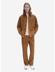 Pamučne hlače A.P.C. Pantalon Sydney boja: smeđa, ravni kroj, H COGBJ-H08422 CARAMEL