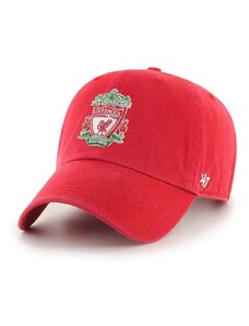 Pamučna kapa sa šiltom 47 brand Liverpool FC boja: crvena, s aplikacijom, EPL-RGW04GWS-RDB