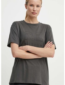 Pamučna majica P.E Nation za žene, boja: siva