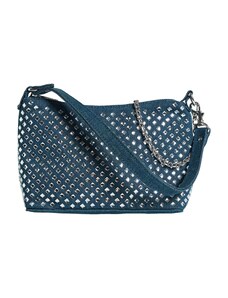 Bershka Ručna torbica plavi traper / srebrno siva