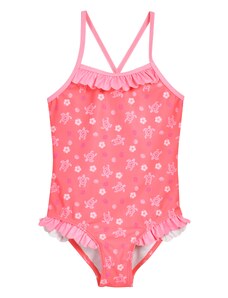 PLAYSHOES Jednodijelni kupaći kostim 'Hawaii' koraljna / svijetloroza / tamno roza