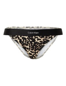 Calvin Klein Swimwear Bikini donji dio bež / svijetlosmeđa / crna