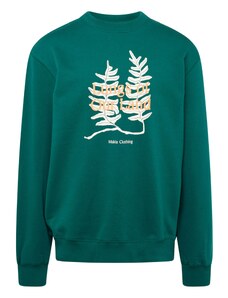 MAKIA Sweater majica smaragdno zelena / narančasta / prljavo bijela