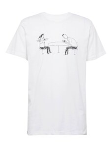 DEDICATED. Majica 'Stockholm Phoney Date' crna / prljavo bijela