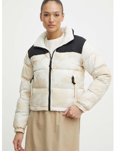 Dvostrana pernata jakna The North Face NUPTSE JACKET za žene, boja: bež, zimu, NF0A875CVOS1