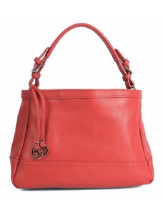 Luksuzna Talijanska torba od prave kože VERA ITALY "Rissa", boja crvena, 25x32cm