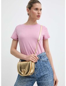 Pamučna majica kratkih rukava Pinko Answear Exclusive za žene, boja: ružičasta