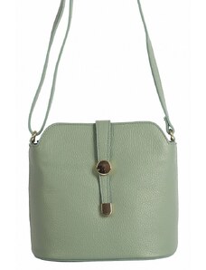 Luksuzna Talijanska torba od prave kože VERA ITALY "Movella", boja metvica, 20x22cm