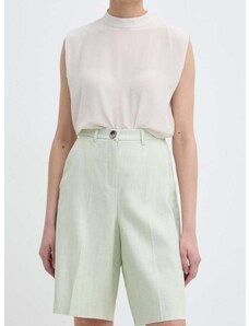 Kratke hlače Marella za žene, boja: zelena, bez uzorka, visoki struk, 2413141011200