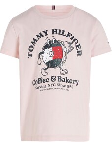 TOMMY HILFIGER Majica roza / crvena / crna / bijela