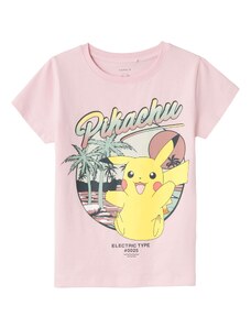 NAME IT Majica 'Axaja Pokemon' žuta / antracit siva / menta / roza