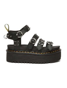 Kožne sandale Dr. Martens Blaire Quad Hardware za žene, boja: crna, s platformom, DM31533001