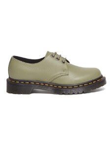 Kožne cipele Dr. Martens 1461 za žene, boja: zelena, ravni potplat, DM31696357