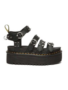 Kožne sandale Dr. Martens Blaire Quad Hardware za žene, boja: crna, s platformom, DM31533001