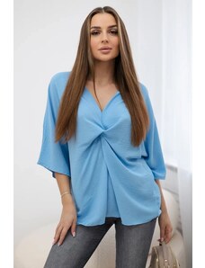 Kesi Large blue blouse with neckline