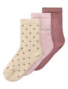 NAME IT Čarape 'HULINE' bež / sivkasto ljubičasta (mauve) / roza / bijela