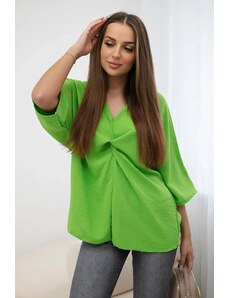 Kesi Light green neckline blouse