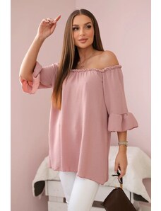 Kesi Spanish blouse with ruffles on the sleeve dark pink