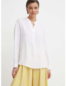 Lanena bluza Seidensticker boja: bijela, bez uzorka, 60.134416