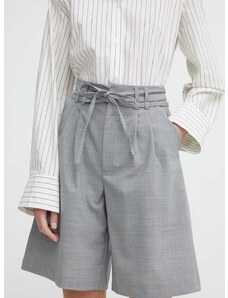 Kratke hlače s dodatkom vune Alohas boja: siva, bez uzorka, visoki struk