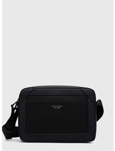 Kožna torbica Tommy Hilfiger boja: crna, AM0AM12206