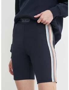 Kratke hlače Tommy Hilfiger za žene, boja: tamno plava, s aplikacijom, visoki struk, WW0WW41493