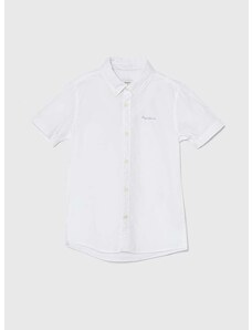 Dječja pamučna košulja Pepe Jeans JAYME SS boja: bijela