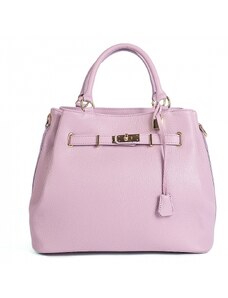 Luksuzna Talijanska torba od prave kože VERA ITALY "Lilla", boja ljubičasta, 29x40cm