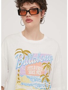 Pamučna majica Billabong za žene, boja: bijela, EBJZT00256