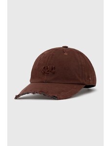 Kapa sa šiltom 424 Distressed Baseball Hat boja: smeđa, bez uzorka, FF4SMY01CP-TE003.770
